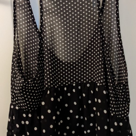 Blk & White Polka Dot Top - Picture 3 of 3